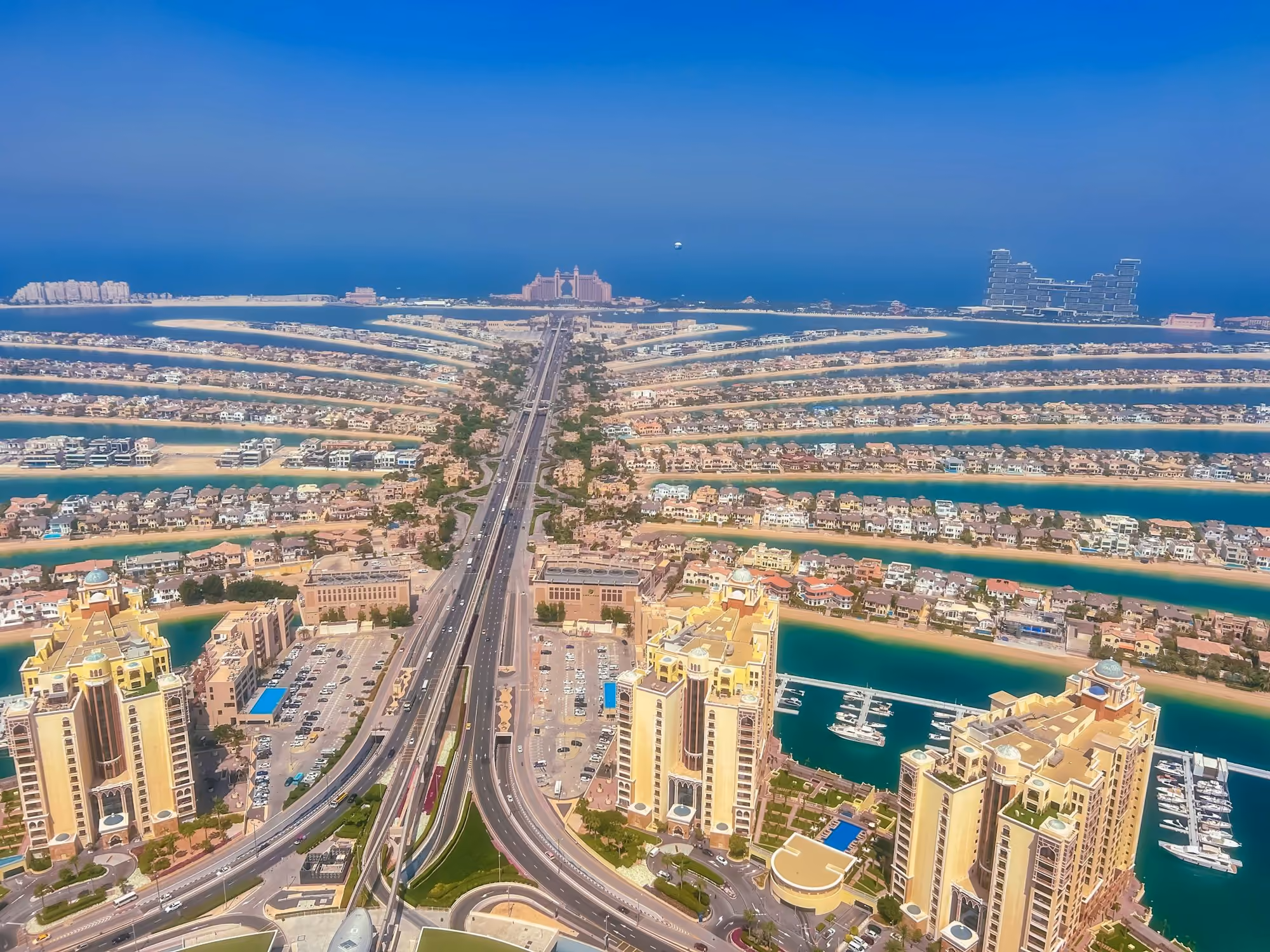 Near Atlantis, The Palm: an aerial view of the city of abura