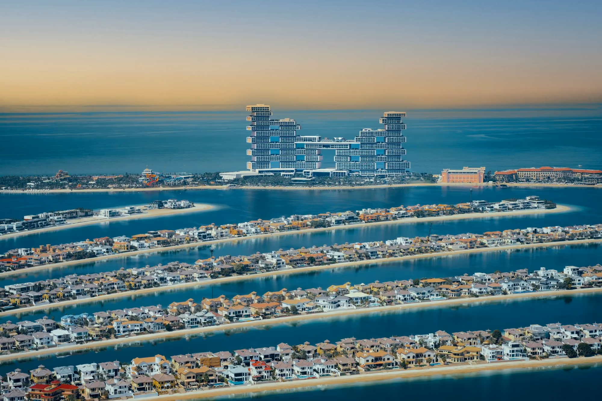 Near Atlantis The Royal: Aerial view of the Atlantis The Royal resort on the Palm Jumeirah in Dubai