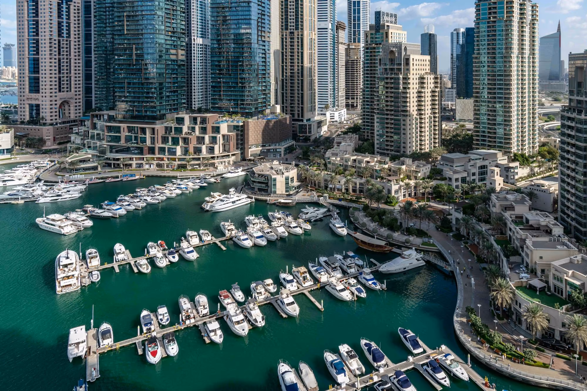 Near One&Only Royal Mirage, Arabian Court: A large marina with many boats in it