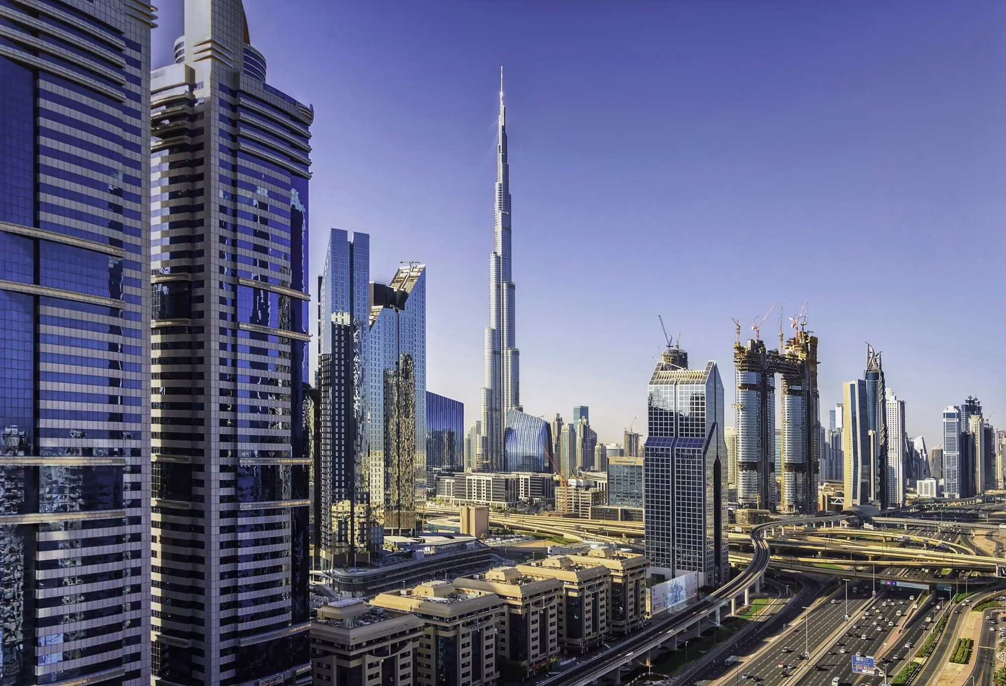 Near The St. Regis Downtown Dubai: Burj Khalifa near city buildings
