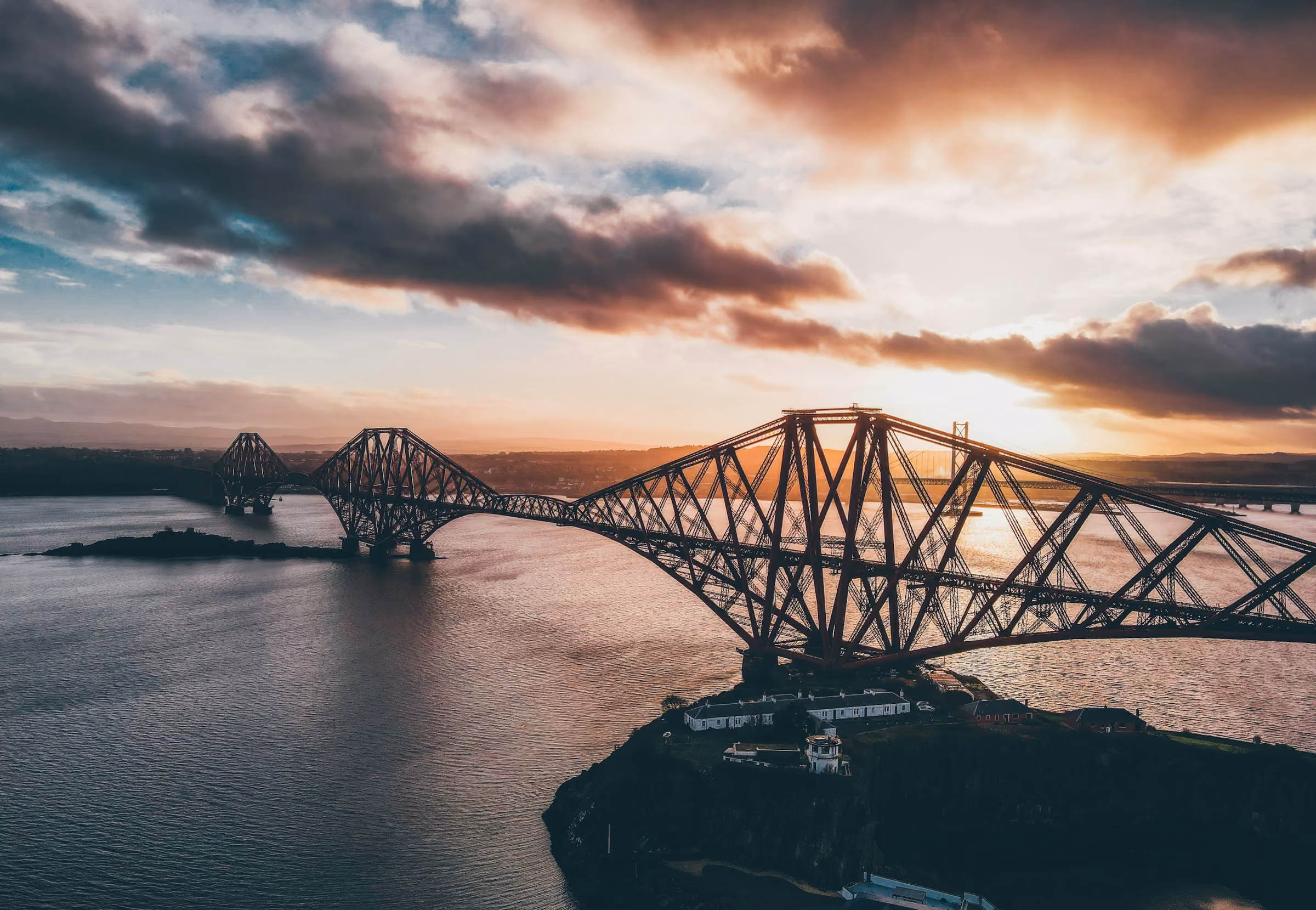 The Forth Bridge at sunset