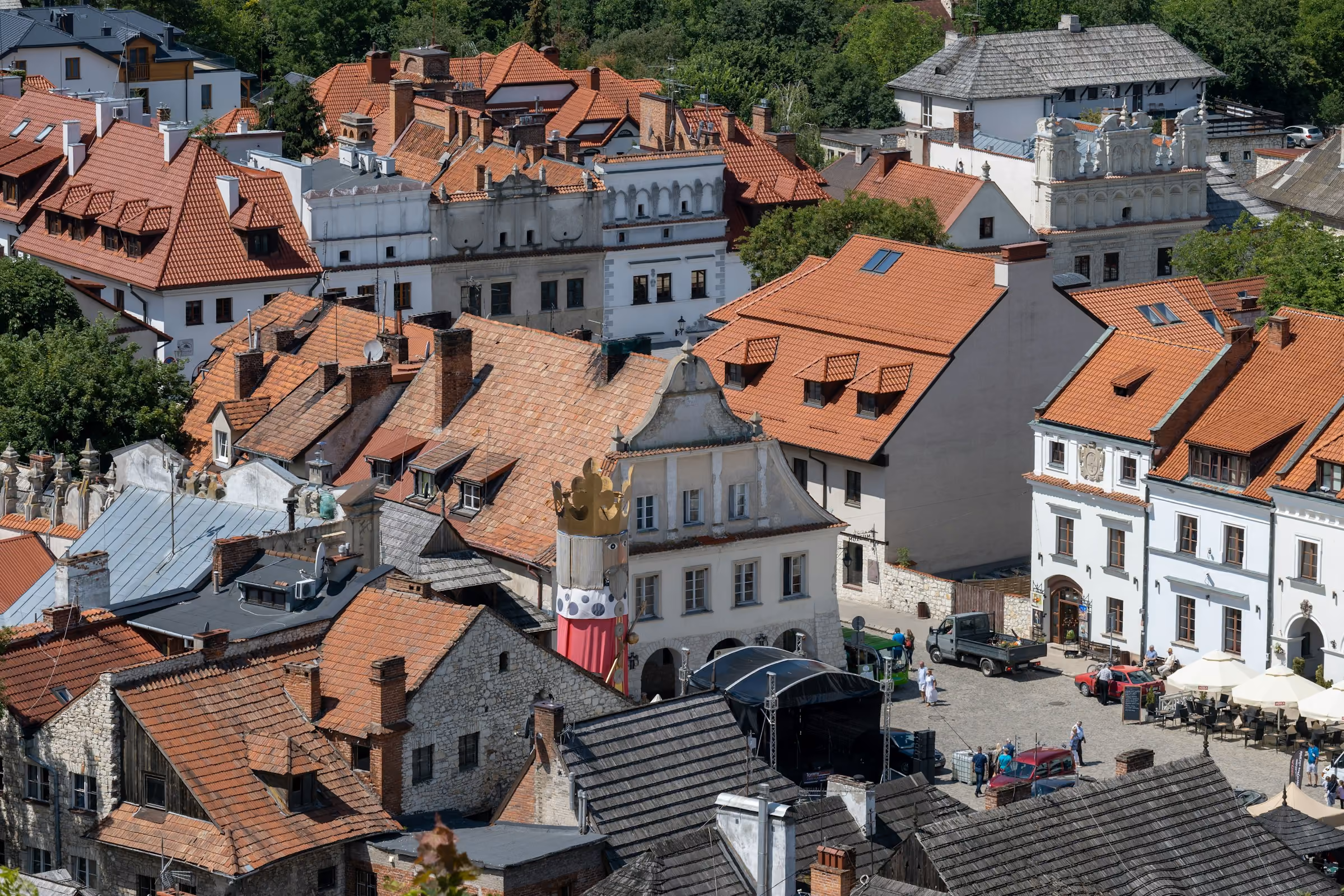 Red rooftops of Kraków's Old Town