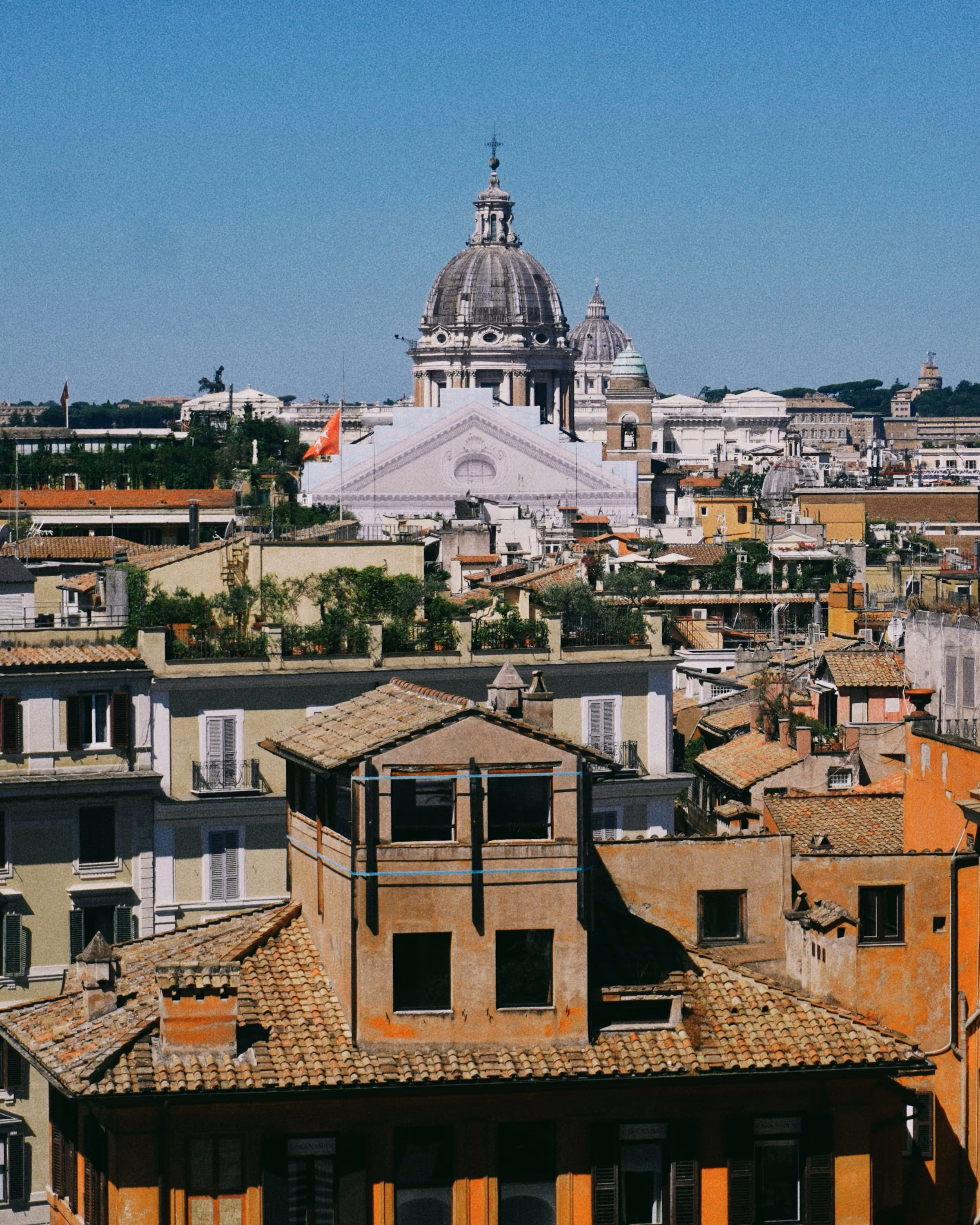 Rome's rooftops below the dome of St Peter's