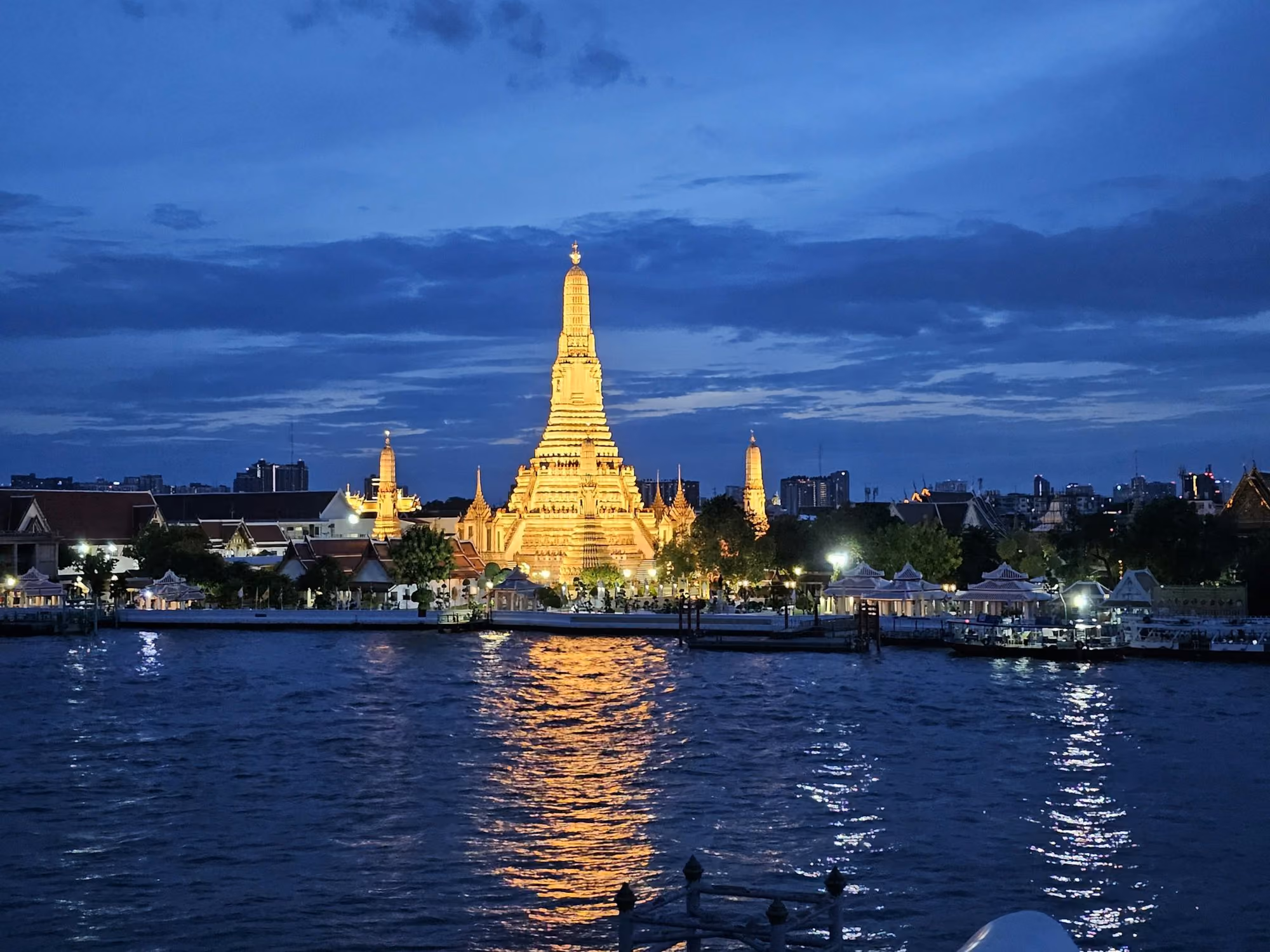 Near Capella Bangkok: a very tall tower sitting over a body of water