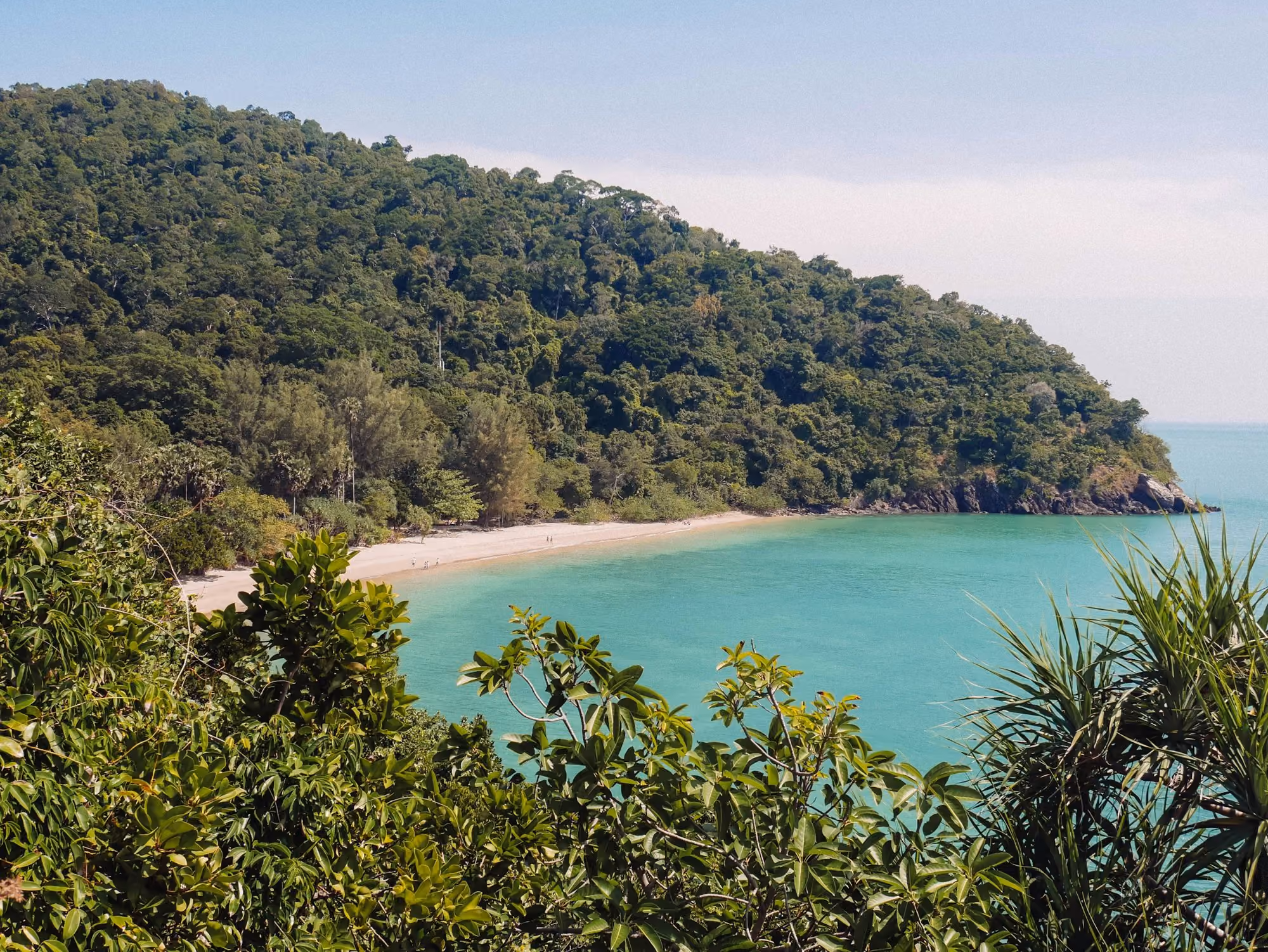 Near Pimalai Resort & Spa: A lush green island with turquoise waters