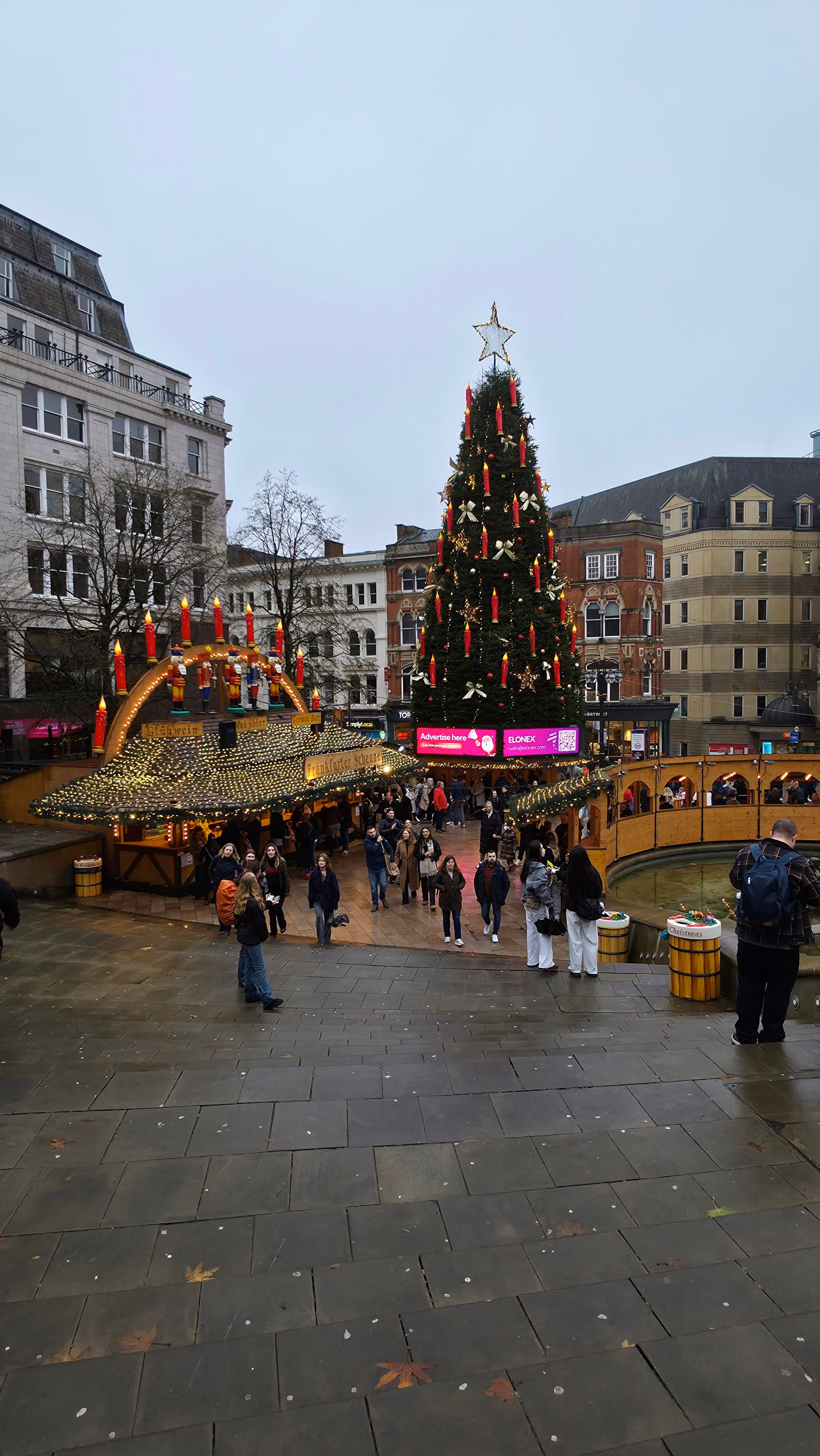Birmingham's Christmas market in Victoria Square by day