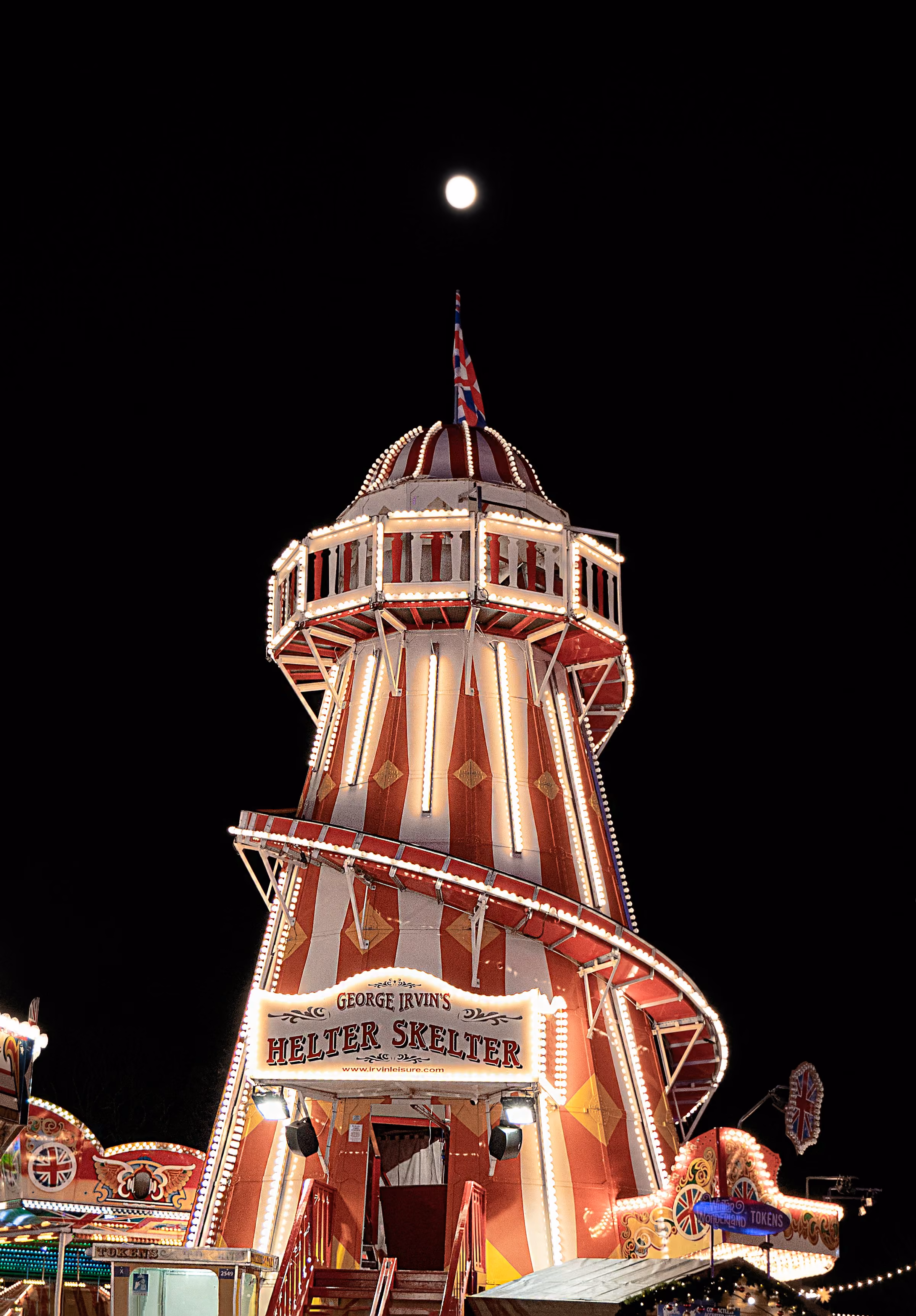The helter skelter at Winter Wonderland